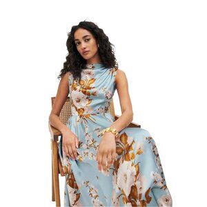 Reformation Blu Silk Dress